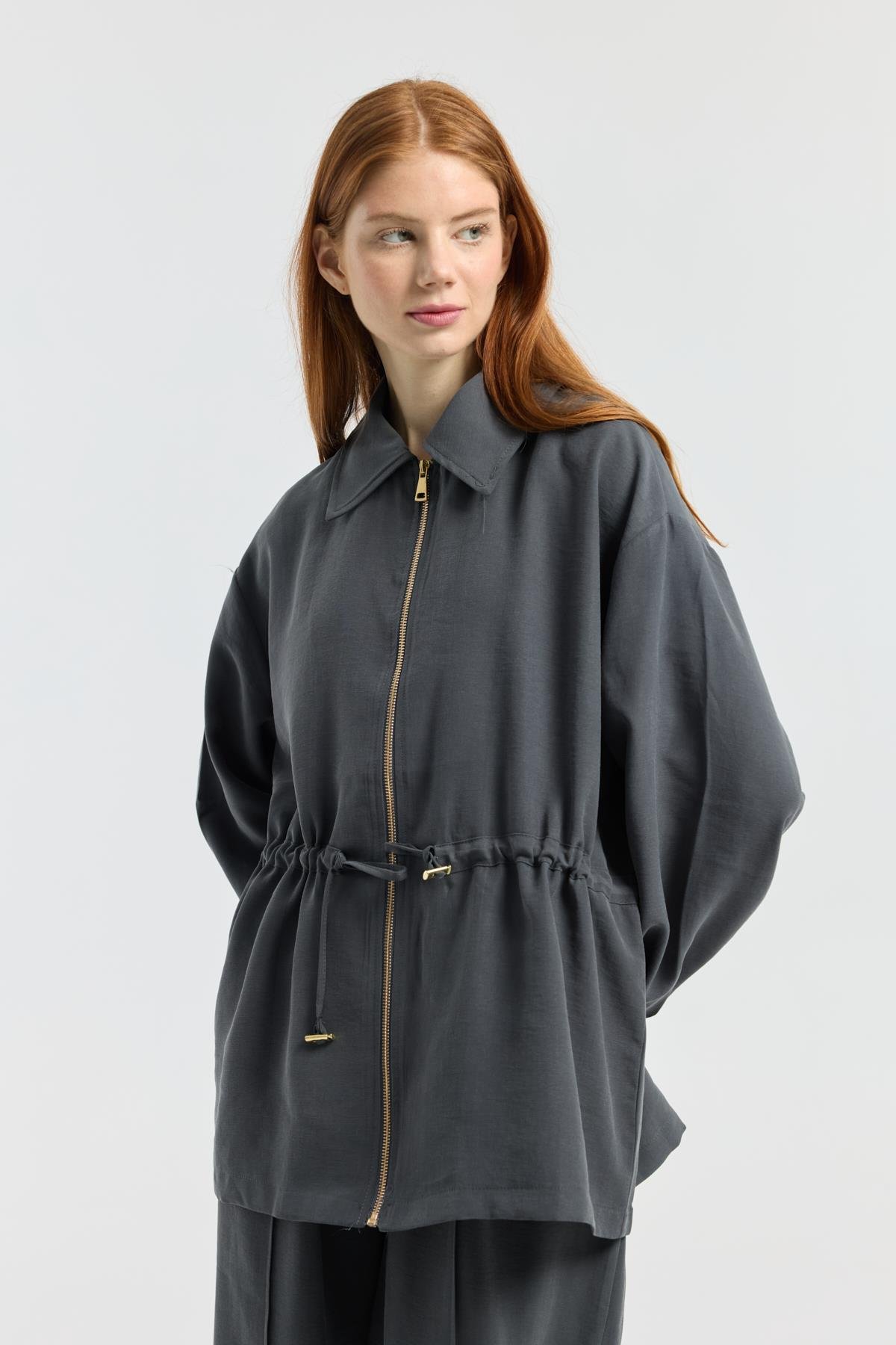 Vienna Tünelli Nervürlü Takım  - Antrasit