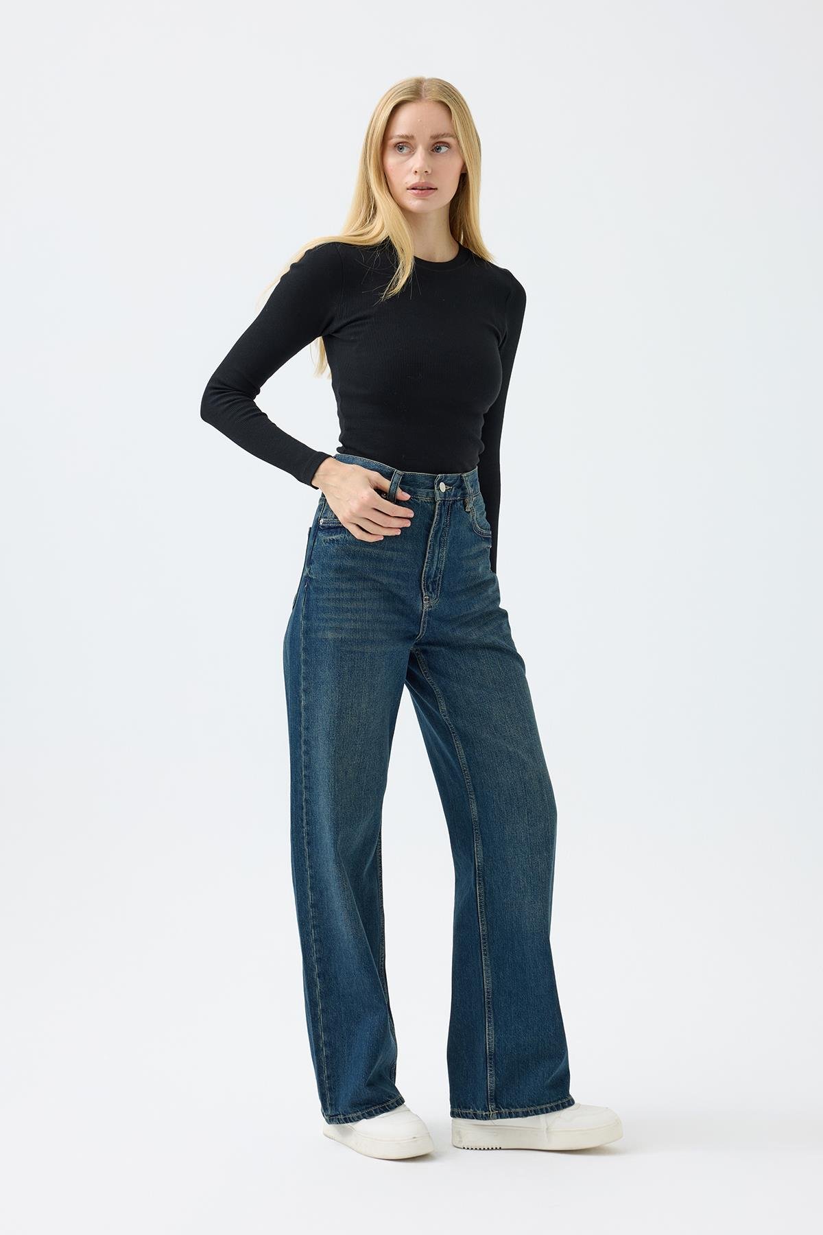 Vivian Straight Denim Pantolon - Mavi 