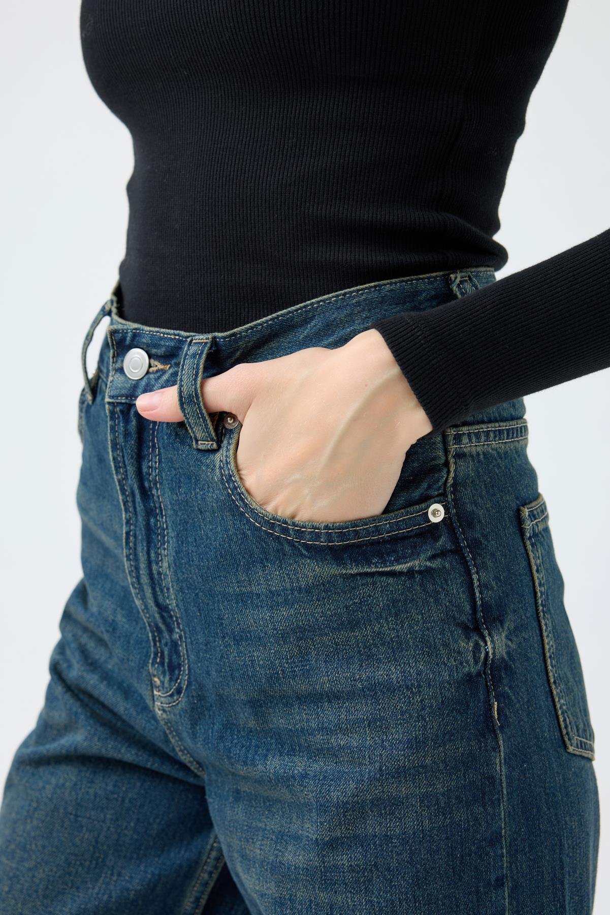 Vivian Straight Denim Pantolon - Mavi 