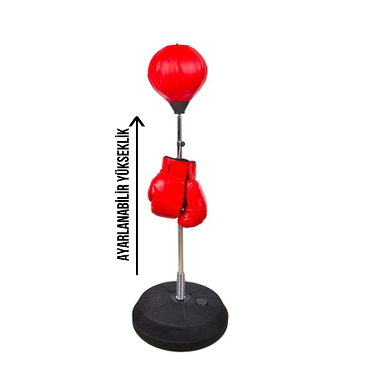 Ayaklı Boks Vurma Standı Punchingball Standı Eldivenli Yüksekliği Ayarlanabilir Hız Topu