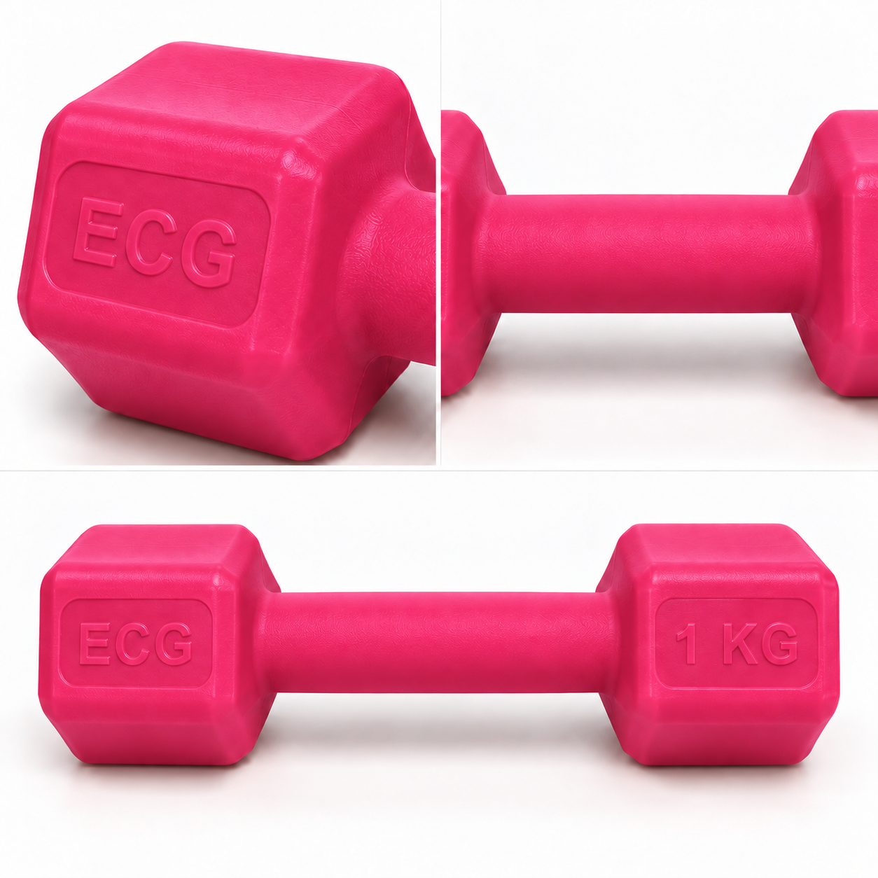 Ecgspor 1 KG PEMBE Dambıl Seti 1 KG x 2 Toplam 2 KG Ağırlık Seti