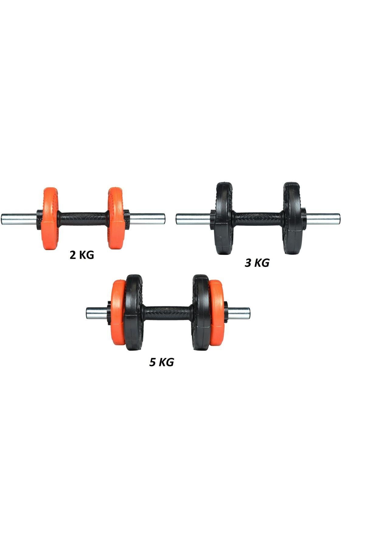 Ecgspor 12 kg Grip Plate Dumbbell Set -10 kg plate+2x1 kg dambıl seti
