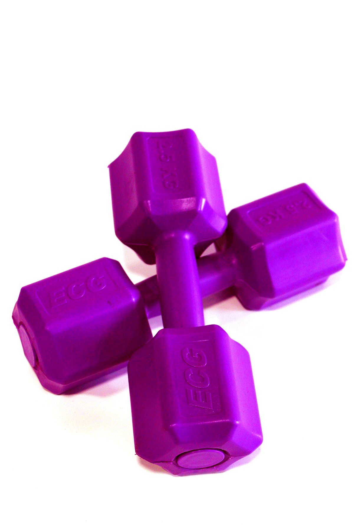 Ecgspor  2.5 KG x 2 Adet 5 KG Dambıl Seti 5 KG Dumbell Set (MOR)