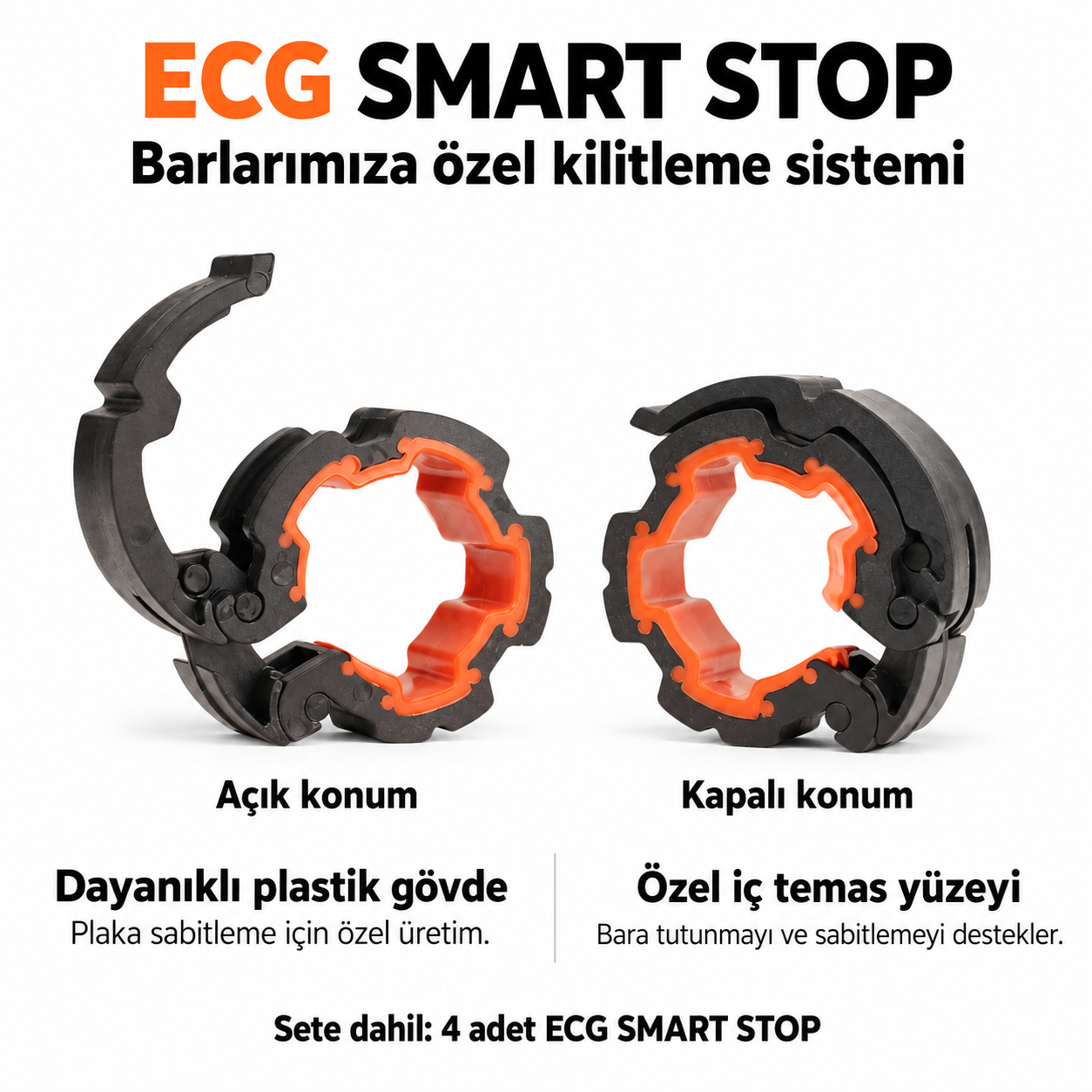 Ecgspor 21 Kg Dambıl Seti Turuncu Siyah