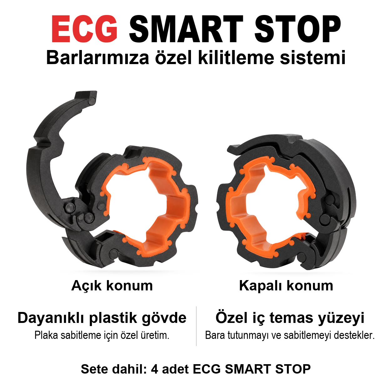 Ecgspor 22 KG Multifonksiyonel Kırmızı Siyah Halter Seti ve Dambıl Seti