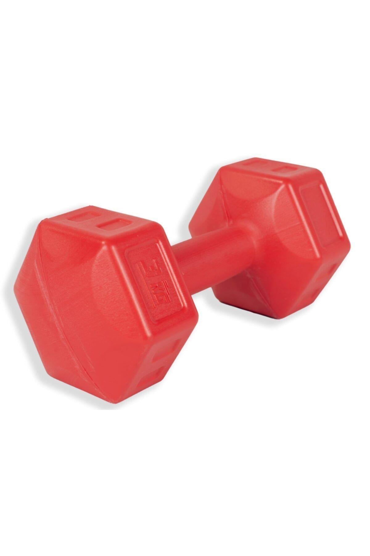Ecgspor 3 Kg Kırmızı Dambıl Seti 3 Kg x 2 Adet Toplam 6 Kg Ağırlık Seti