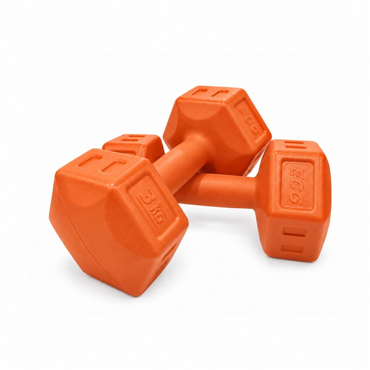Ecgspor 3 Kg Turuncu Dambıl Seti 3 Kg x 2 Adet Toplam 6 Kg Ağırlık Seti