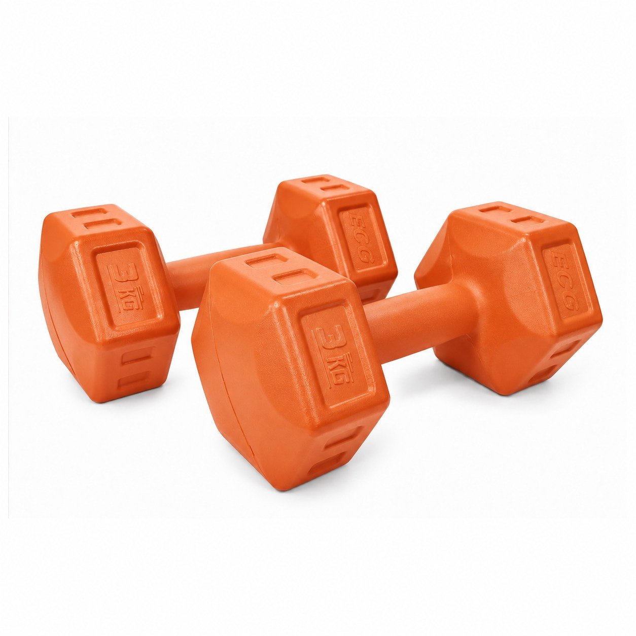 Ecgspor 3 Kg Turuncu Dambıl Seti 3 Kg x 2 Adet Toplam 6 Kg Ağırlık Seti