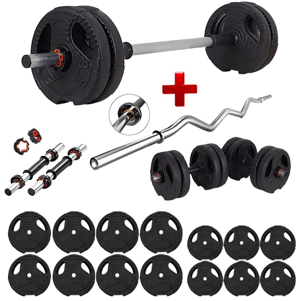 Ecgspor 32 KG Z Barlı Exclusive Series 17 Parça Dambıl ve Halter Seti