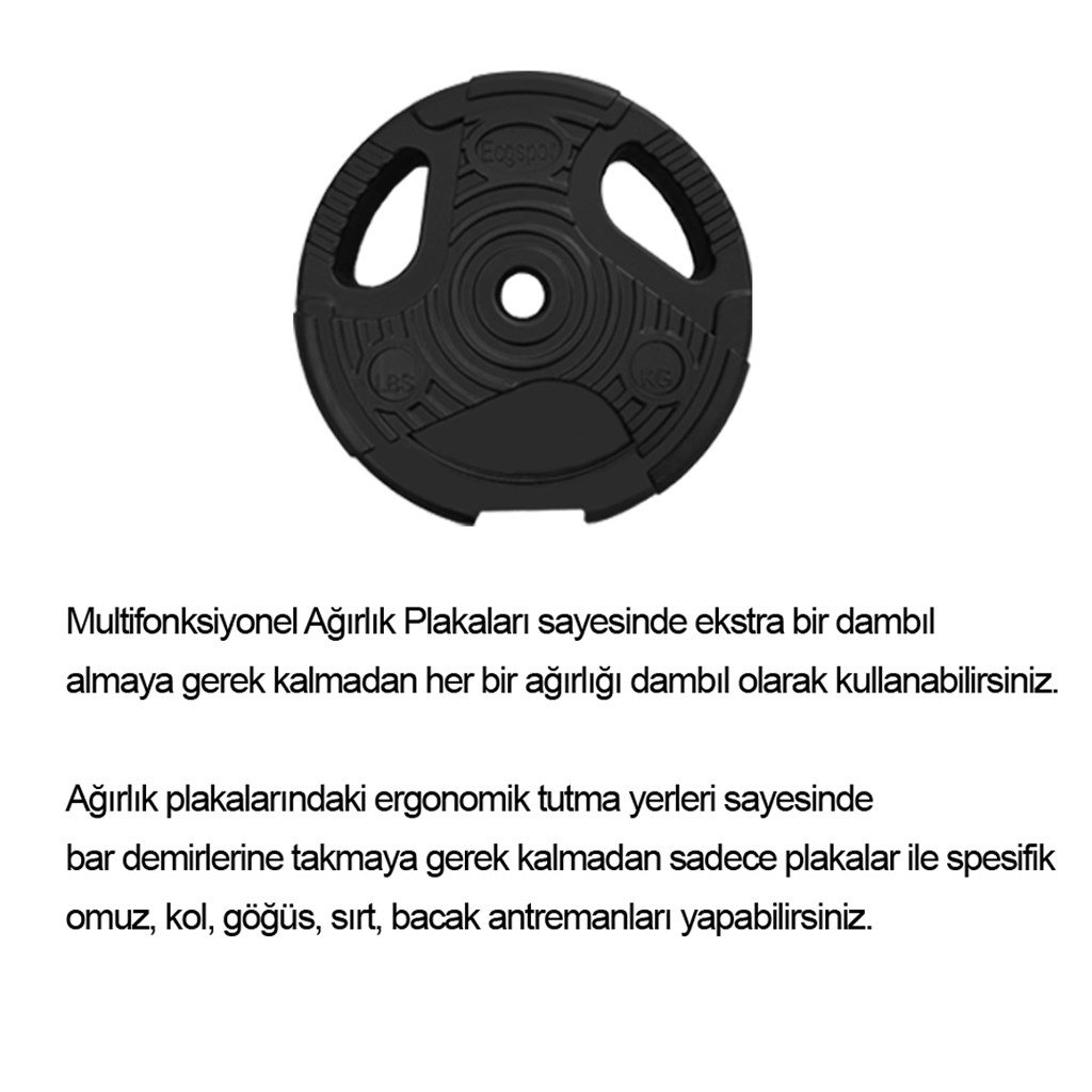 Ecgspor 42 KG Exclusive Series Dambıl ve Halter Seti