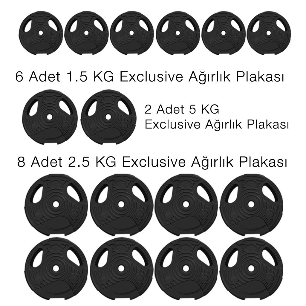 Ecgspor 42 KG Exclusive Series Dambıl ve Halter Seti