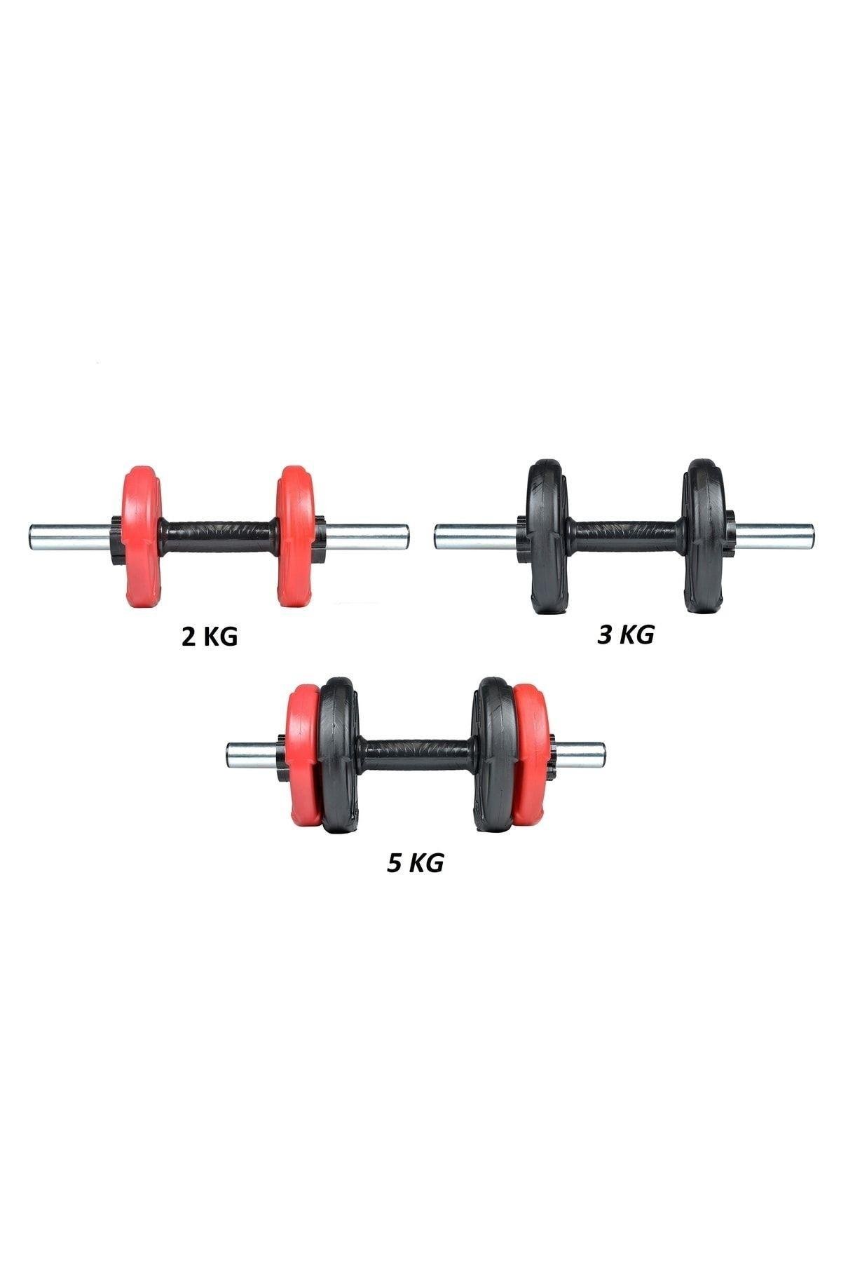 Ecgspor 6 in 1 11 Kg Dambıl Seti Kırmızı Siyah