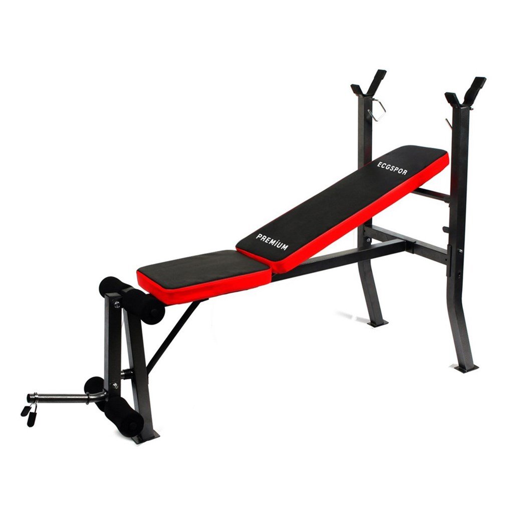 Ecgspor 65 KG Halter Seti ve Dambıl Seti Ağırlık Fitness Seti + Premium Bench Sehpa Ağırlık Sehpası