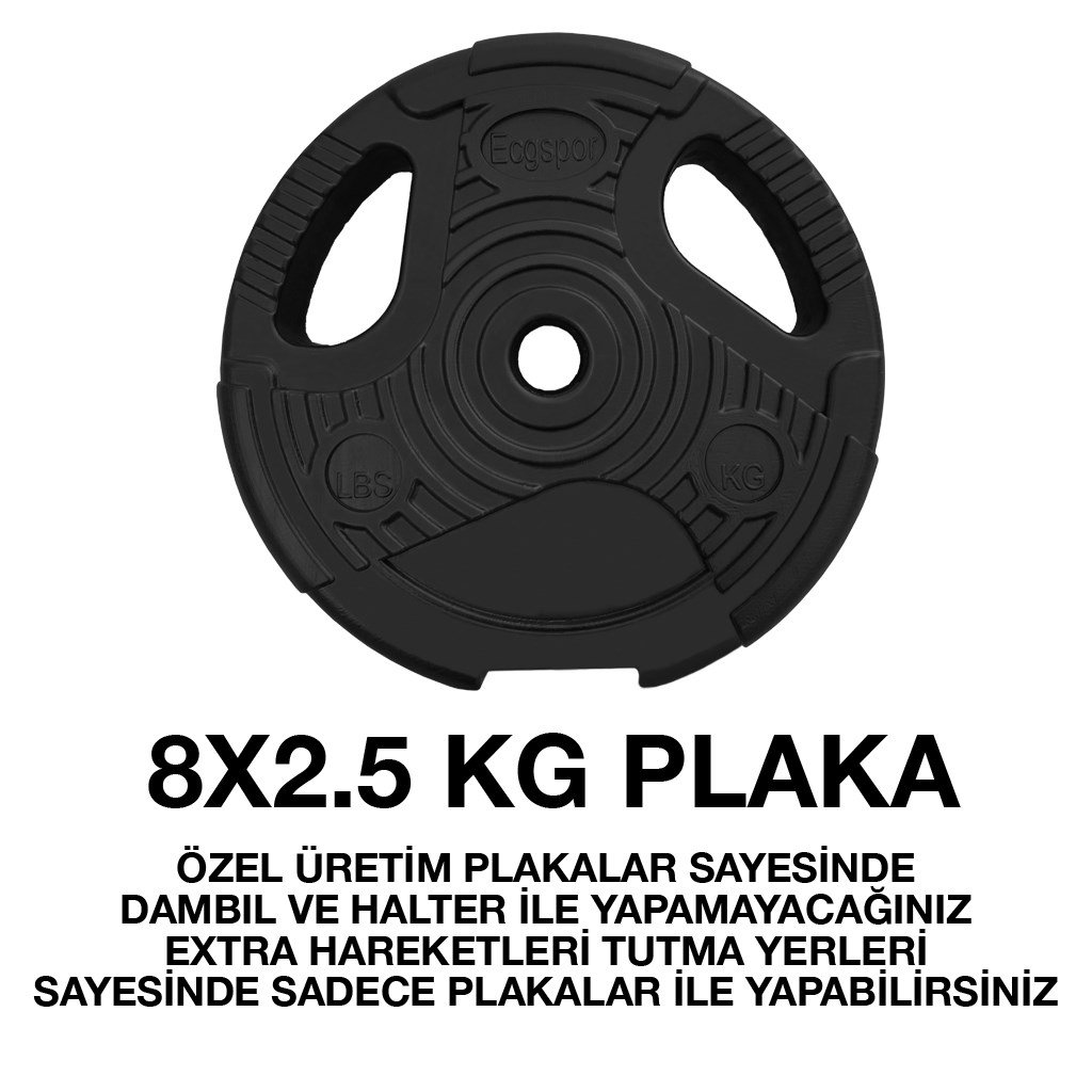 Ecgspor Exclusive Series 22 KG Dambıl Seti & Halter Seti