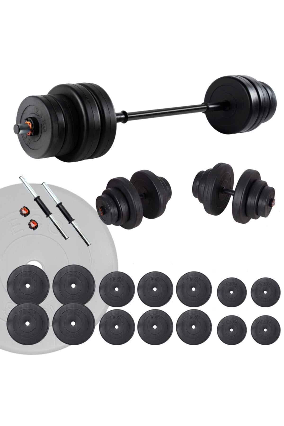 Ecgspor Halter ve Dambıl Seti 25 – 105 kg – 150 cm Düz Bar