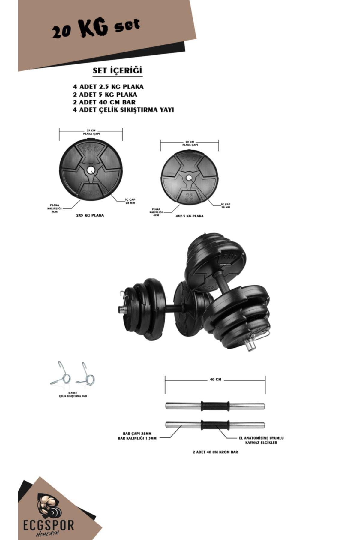 Ecgspor HERO Serisi 20 KG Dambıl Seti