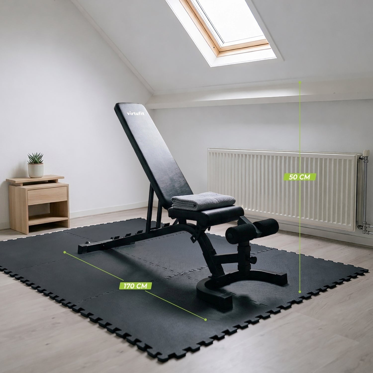 VirtuFit Ayarlanabilir Fitness Bankı Pro – Siyah