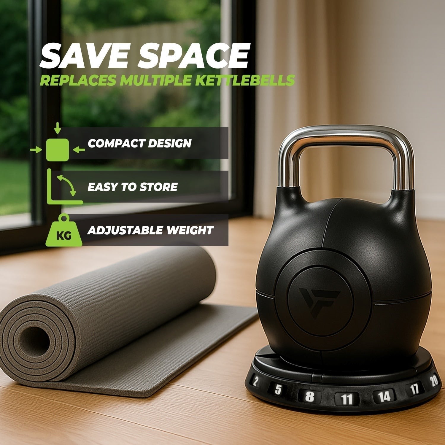 VirtuFit Ayarlanabilir Kettlebell – 2–20 kg