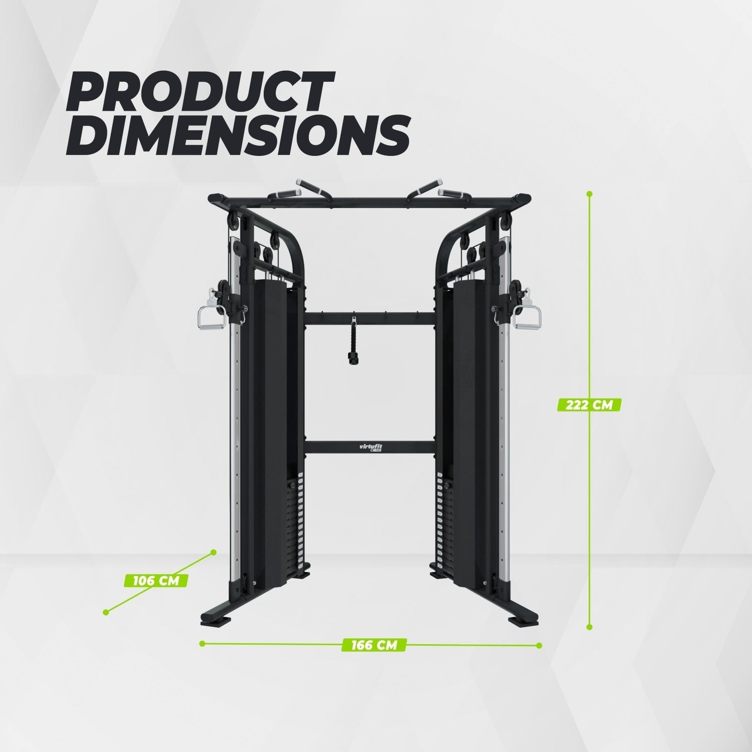 VirtuFit CC100 Cable Crossover – Çift Ayarlanabilir Makara – Functional Trainer