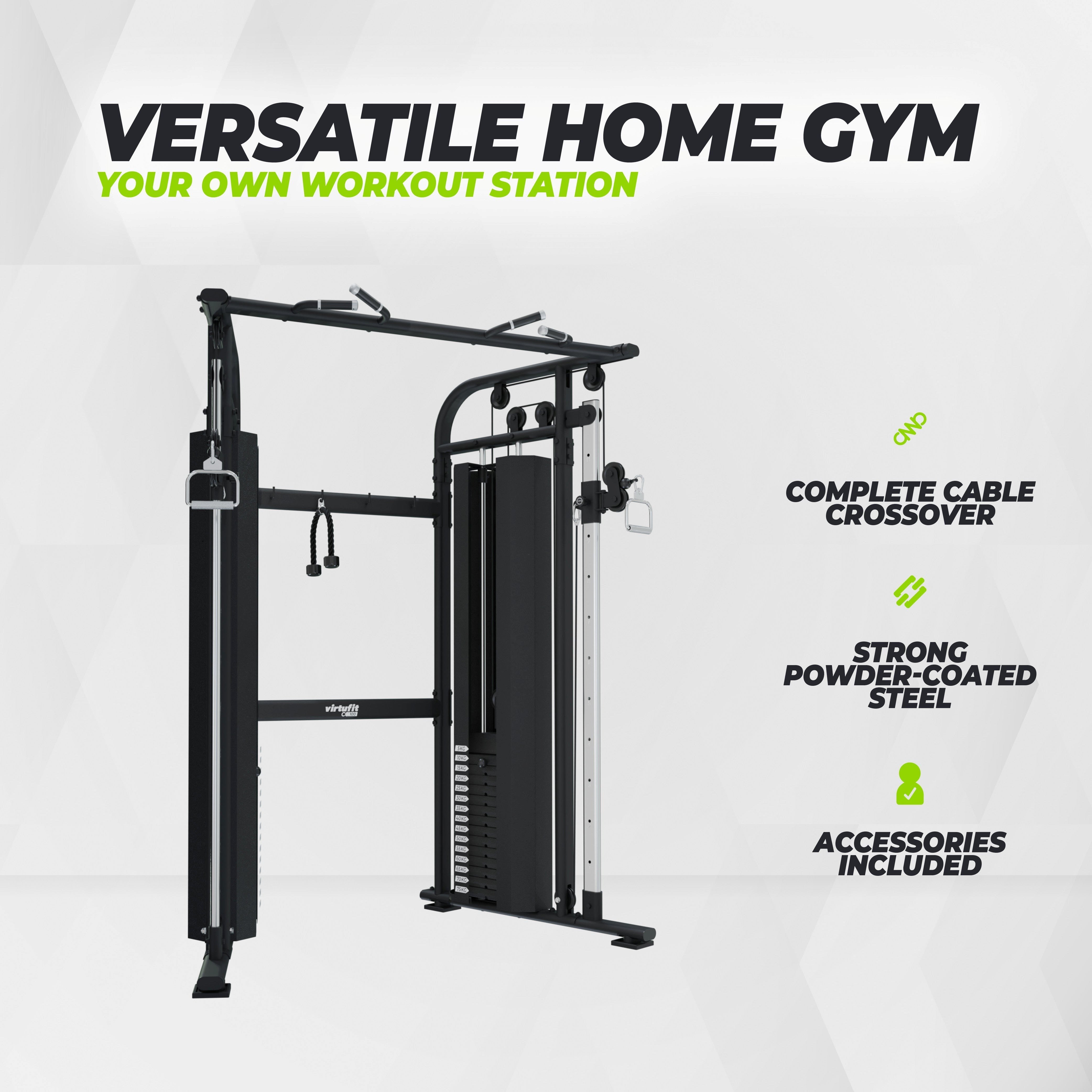 VirtuFit CC100 Cable Crossover – Çift Ayarlanabilir Makara – Functional Trainer