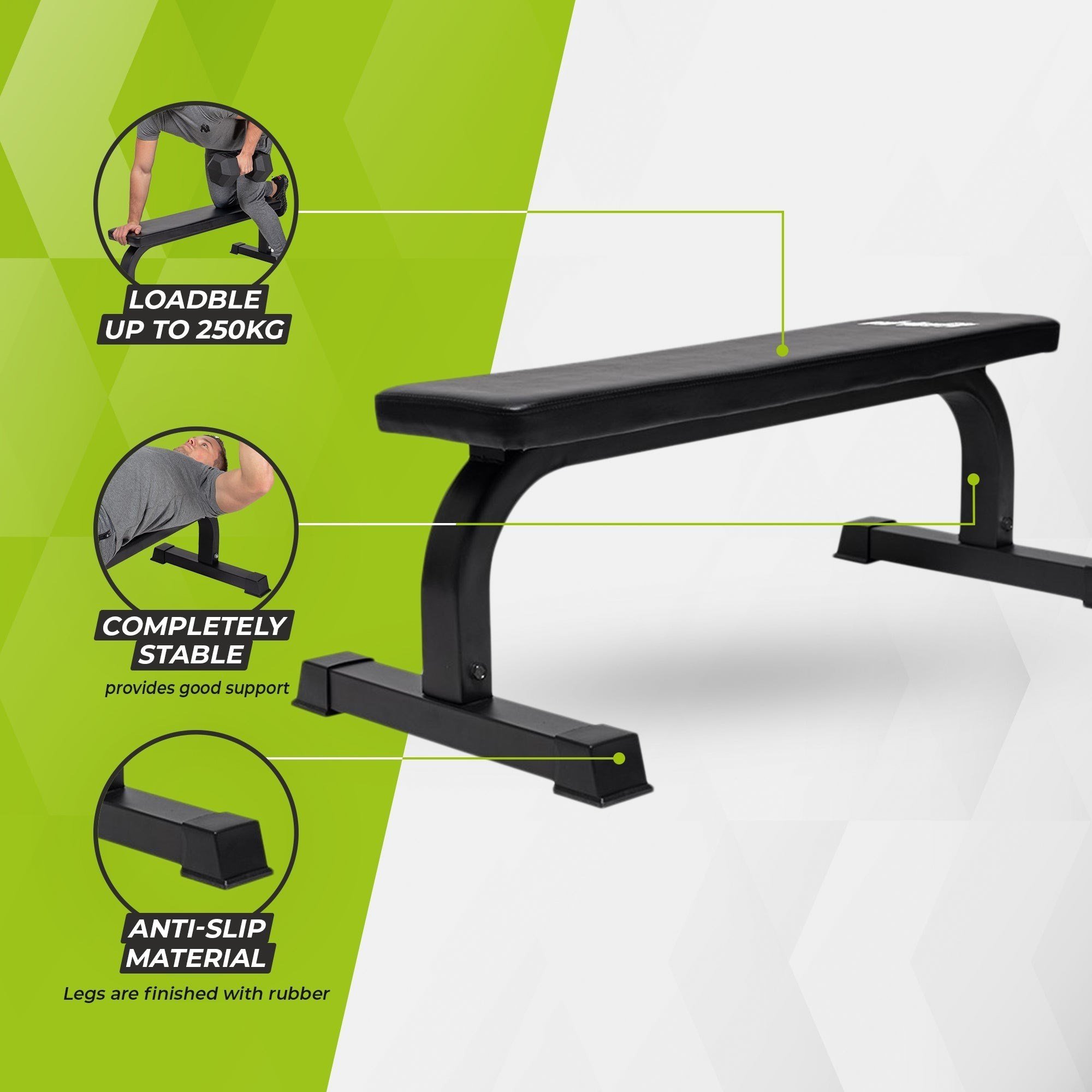 VirtuFit Düz Fitness Bankı – Antrenman Sehpası – Siyah