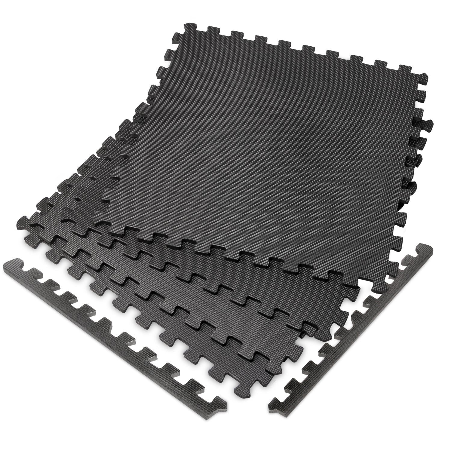 VirtuFit Fitness Puzzle Mat – 4 Parçalı Zemin Matı – 120×120 cm – Siyah