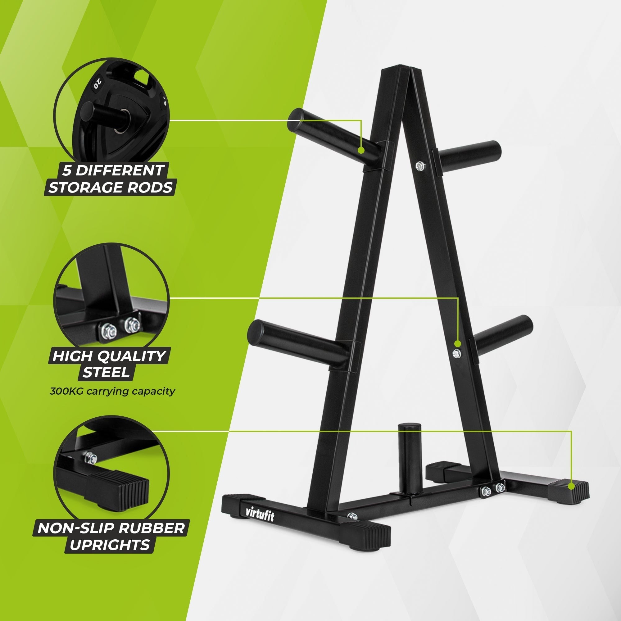 VirtuFit Halter Plakası Saklama Rafı – 50 mm