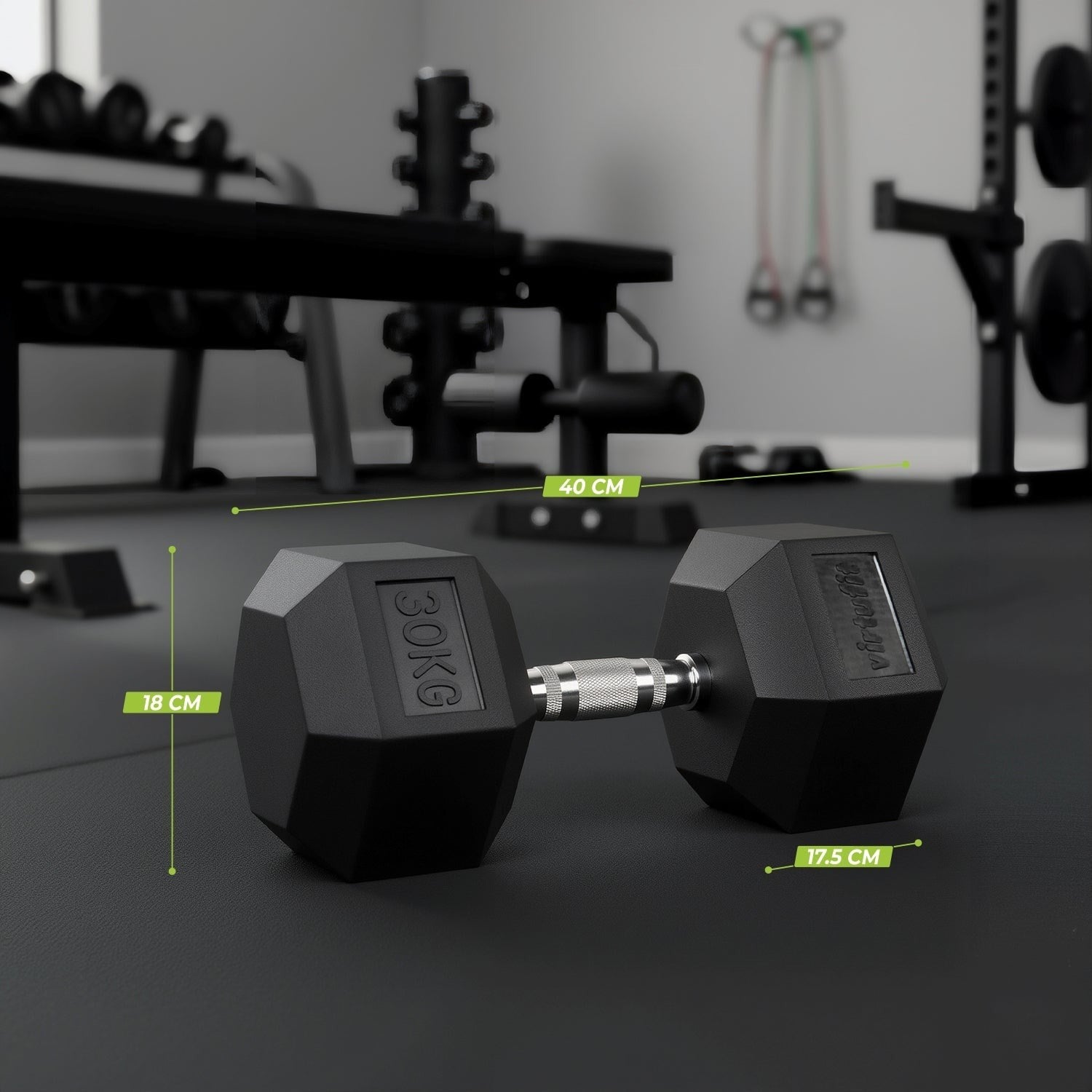 VirtuFit Hexa Dumbbell Pro – Altıgen Dambıl – 30 kg (Tek)