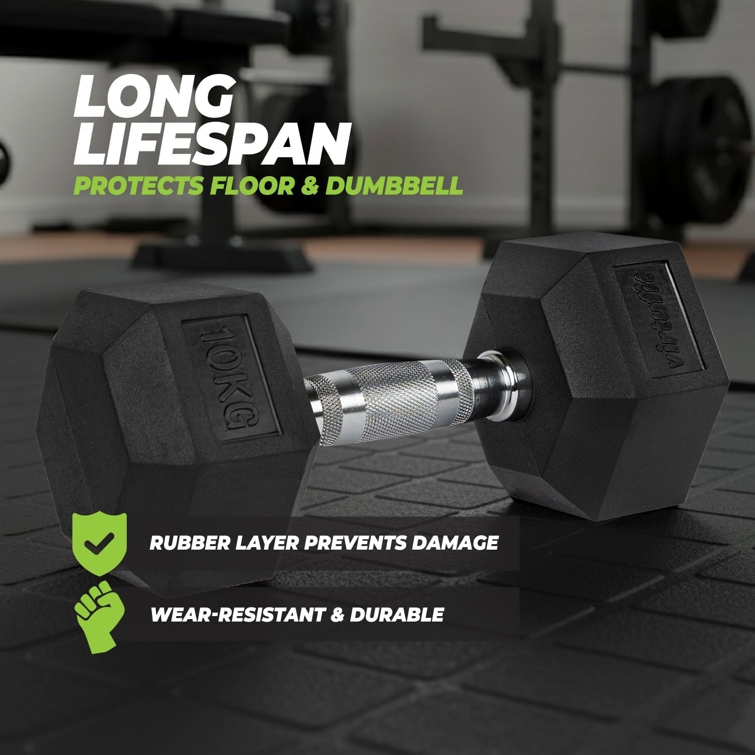VirtuFit Hexa Dumbbell Pro – Altıgen Dambıl – 3 kg (Tek)