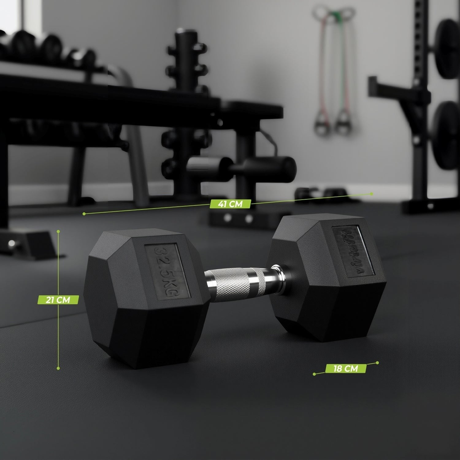 VirtuFit Hexa Dumbbell Pro – Altıgen Dambıl – 32,5 kg (Tek)