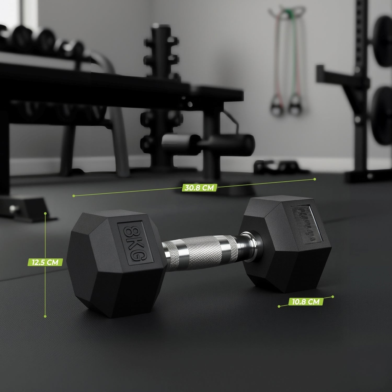 VirtuFit Hexa Dumbbell Pro – Altıgen Dambıl – 8 kg (Tek)