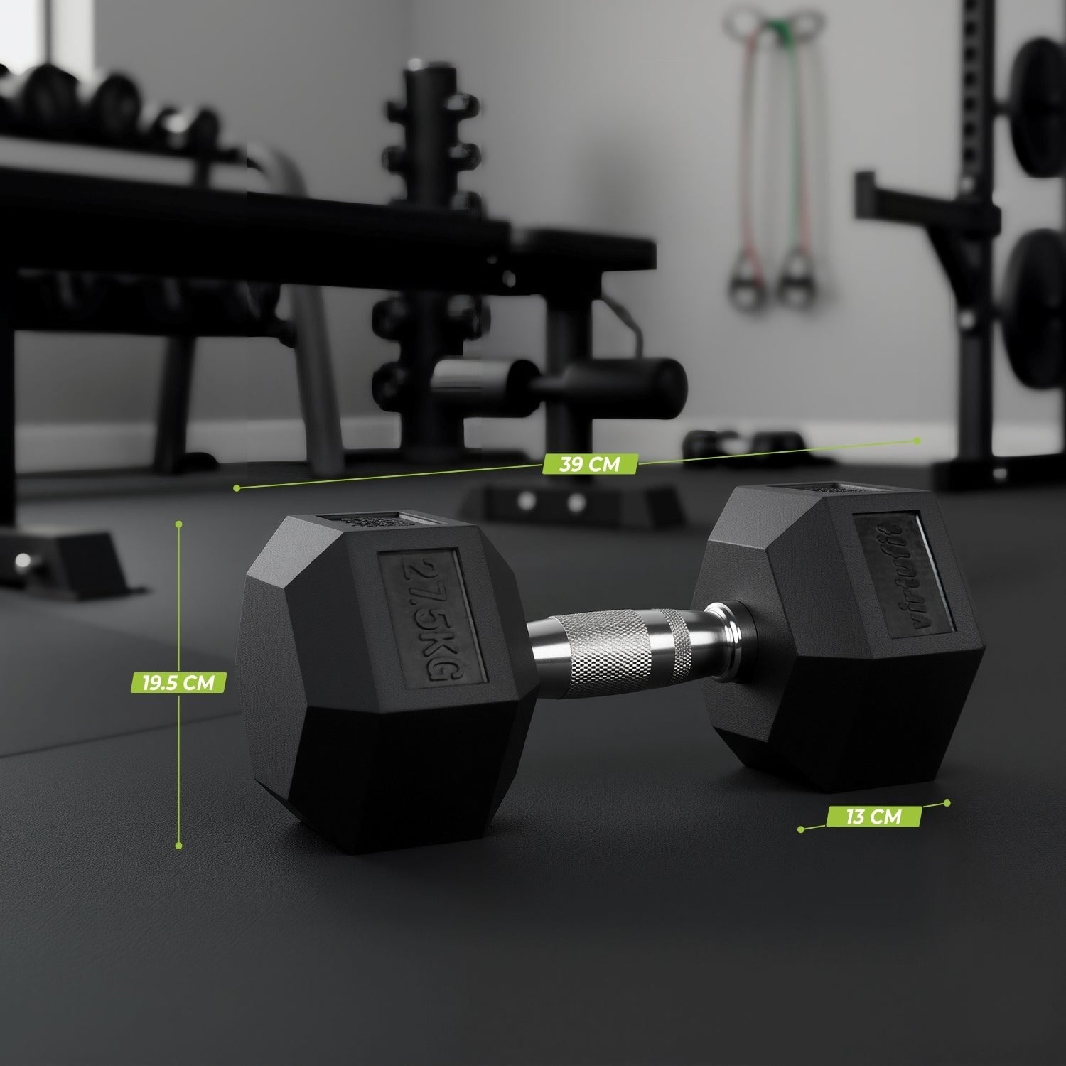 VirtuFit Hexa Dumbbell Pro – Altıgen Dambıl – 27,5 kg (Tek)