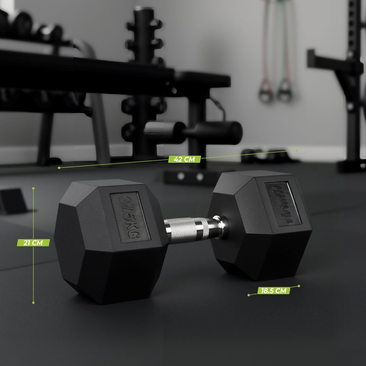 VirtuFit Hexa Dumbbell Pro – Altıgen Dambıl – 37,5 kg (Tek)