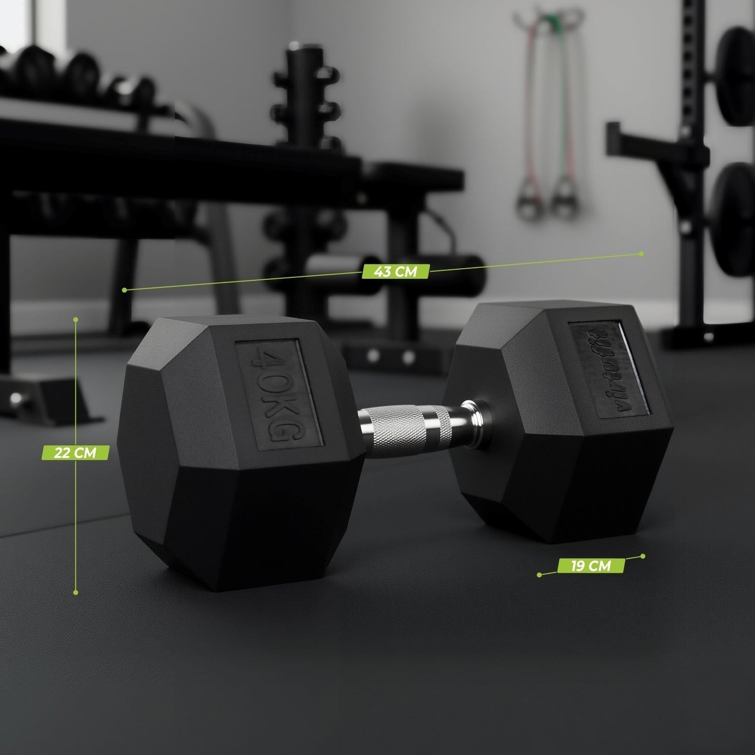 VirtuFit Hexa Dumbbell Pro – Altıgen Dambıl – 40 kg (Tek)