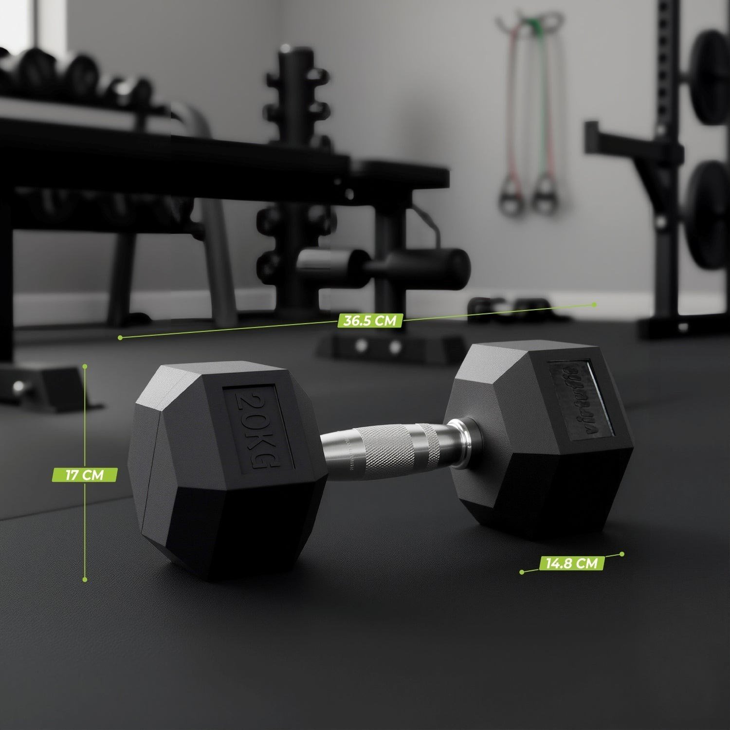 VirtuFit Hexa Dumbbell Pro – Altıgen Dambıl – 20 kg (Tek)