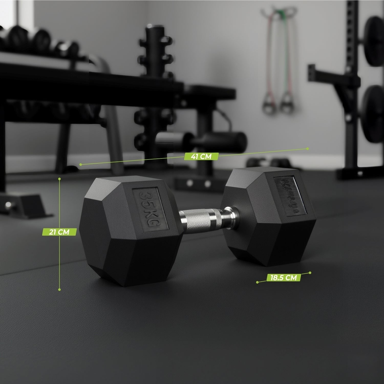 VirtuFit Hexa Dumbbell Pro – Altıgen Dambıl – 35 kg (Tek)