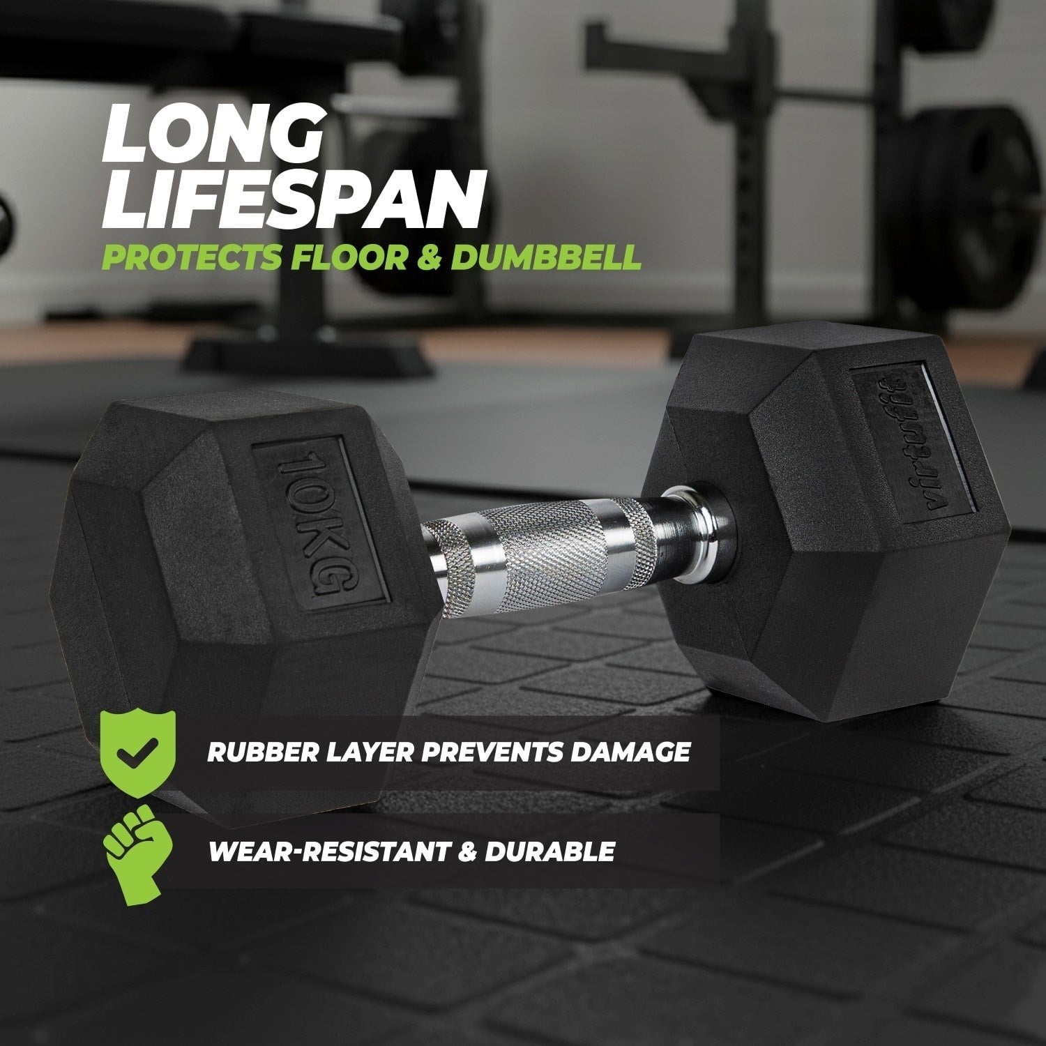 VirtuFit Hexa Dumbbell Pro – Altıgen Dambıl – 15 kg (Tek)