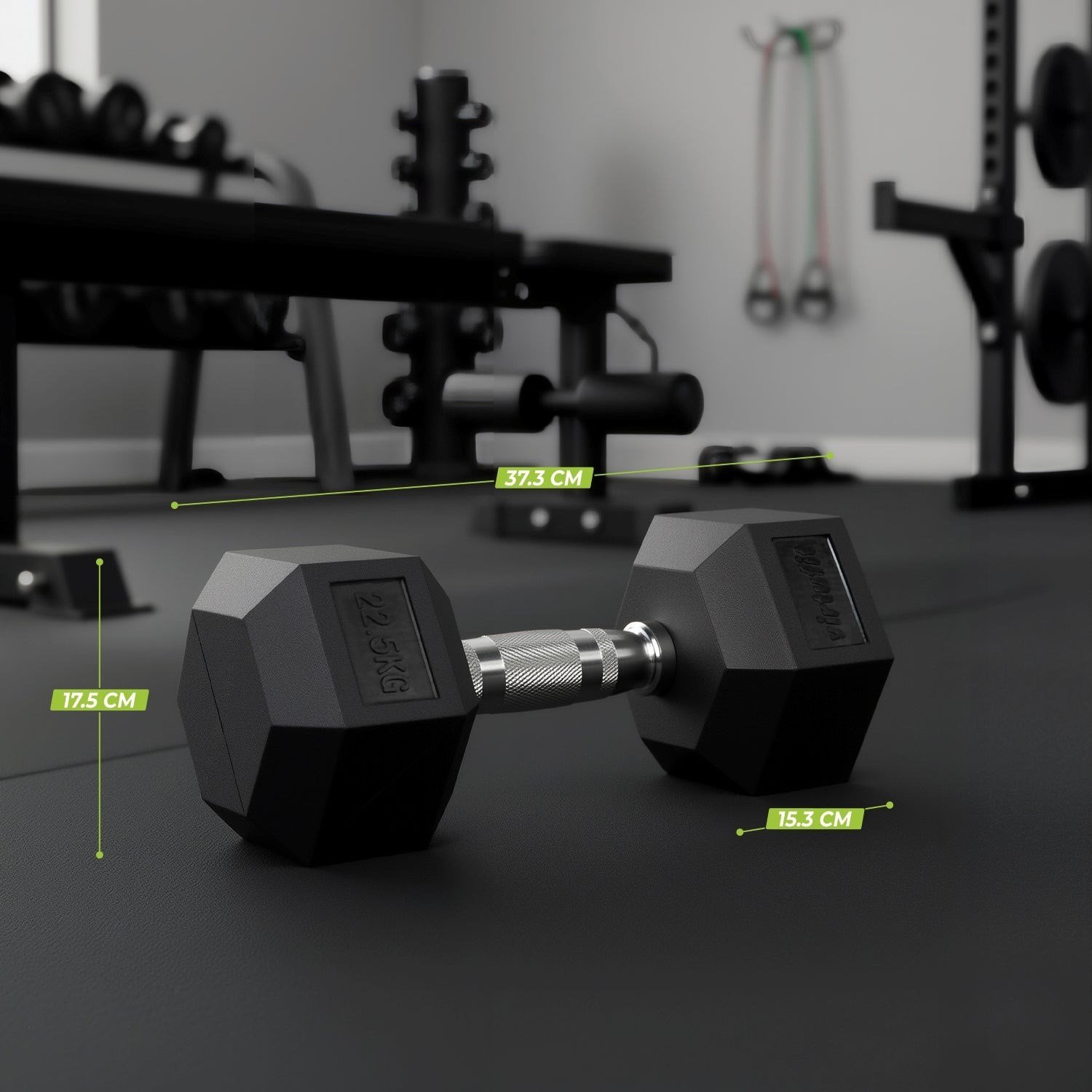 VirtuFit Hexa Dumbbell Pro – Altıgen Dambıl – 22,5 kg (Tek)