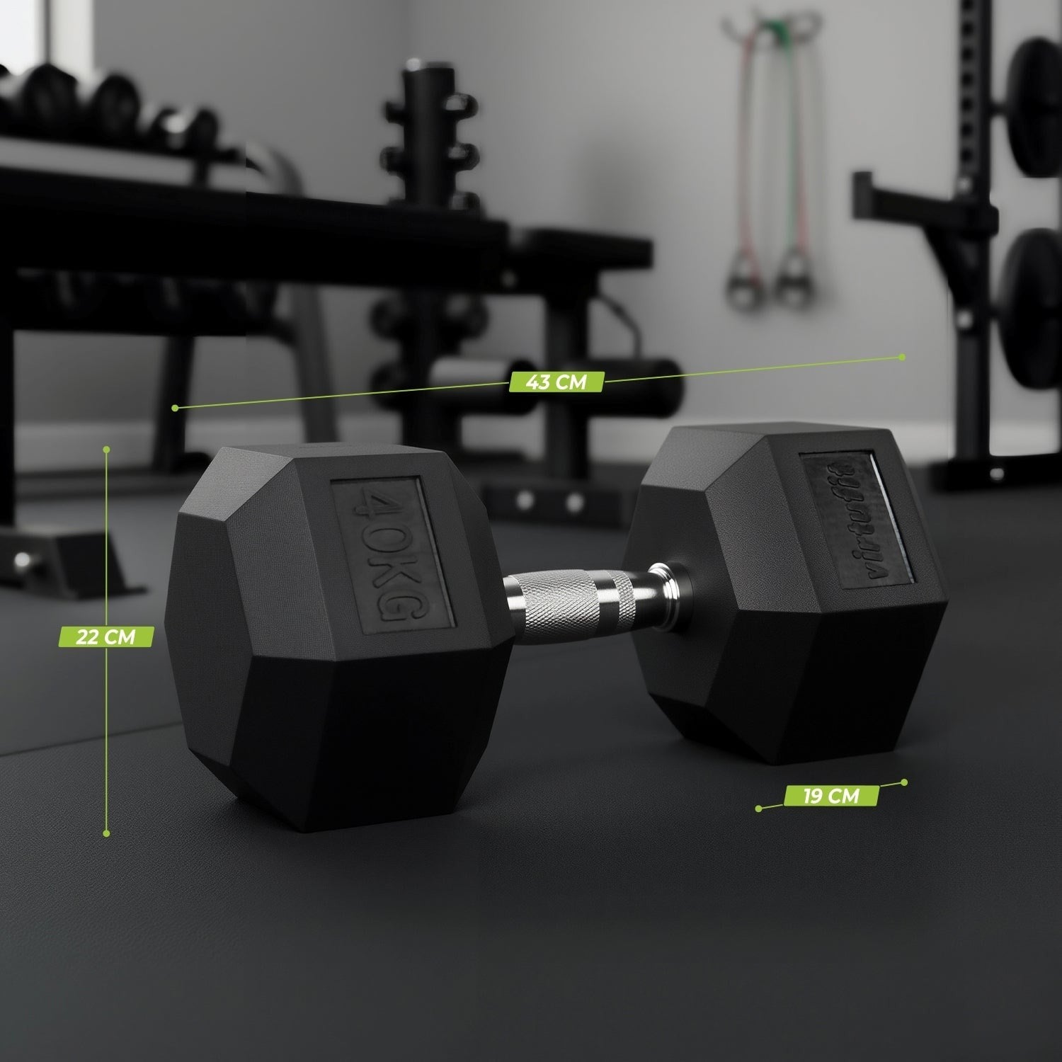 VirtuFit Hexa Dumbbell Pro – Altıgen Dambıl – 40 kg (Tek)