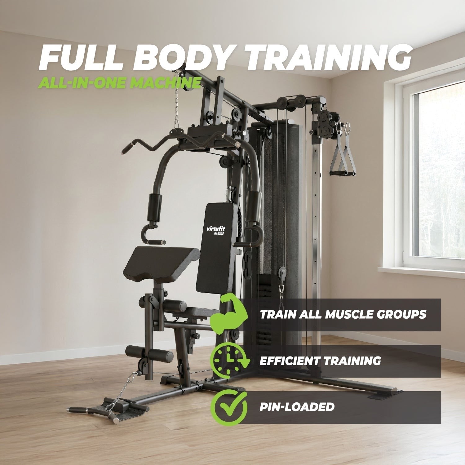 VirtuFit KH200 Home Gym – Kuvvet İstasyonu – 80 kg Ağırlık Takımı