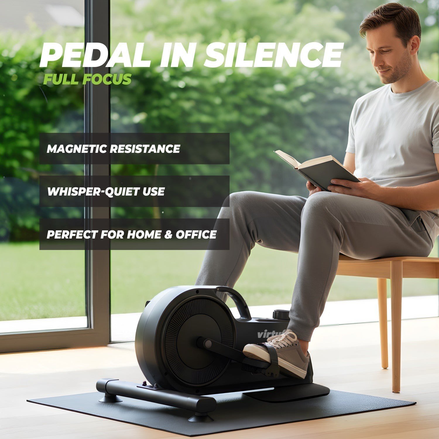 VirtuFit MB400 Pedal Bisikleti – Mobilite Trainer – Manyetik – 8 Kademe
