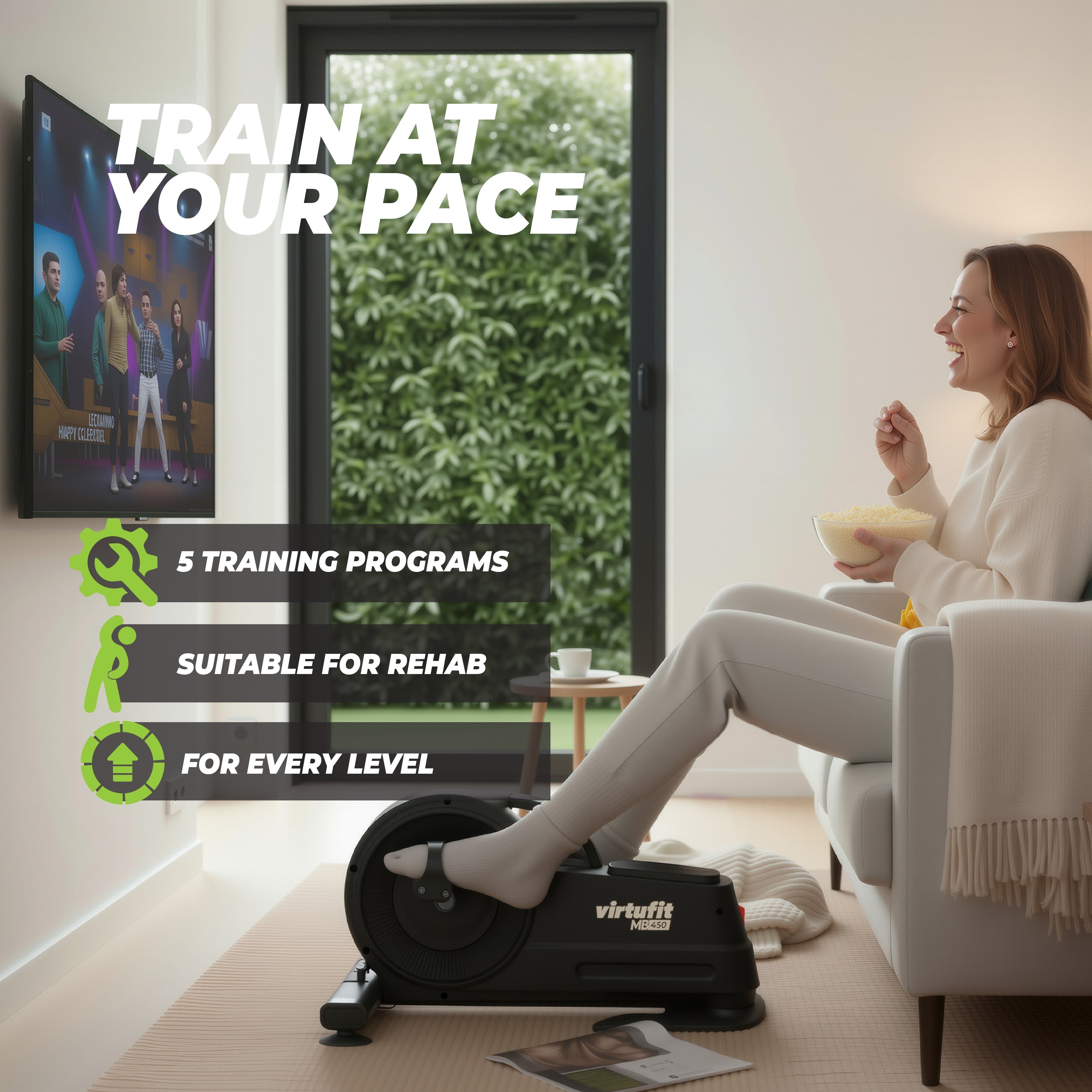 VirtuFit MB450 Elektrikli Pedal Bisikleti – Mobilite Trainer – 12 Hız