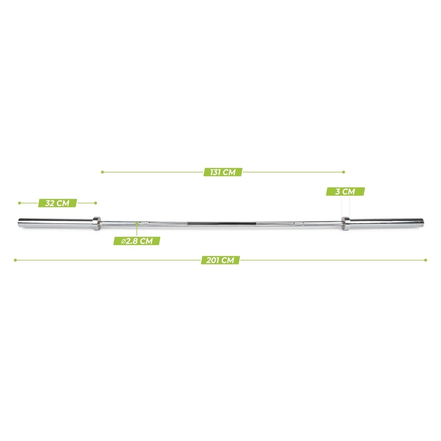 VirtuFit Olimpik Halter Barı – 50 mm – 200 cm – 14 kg