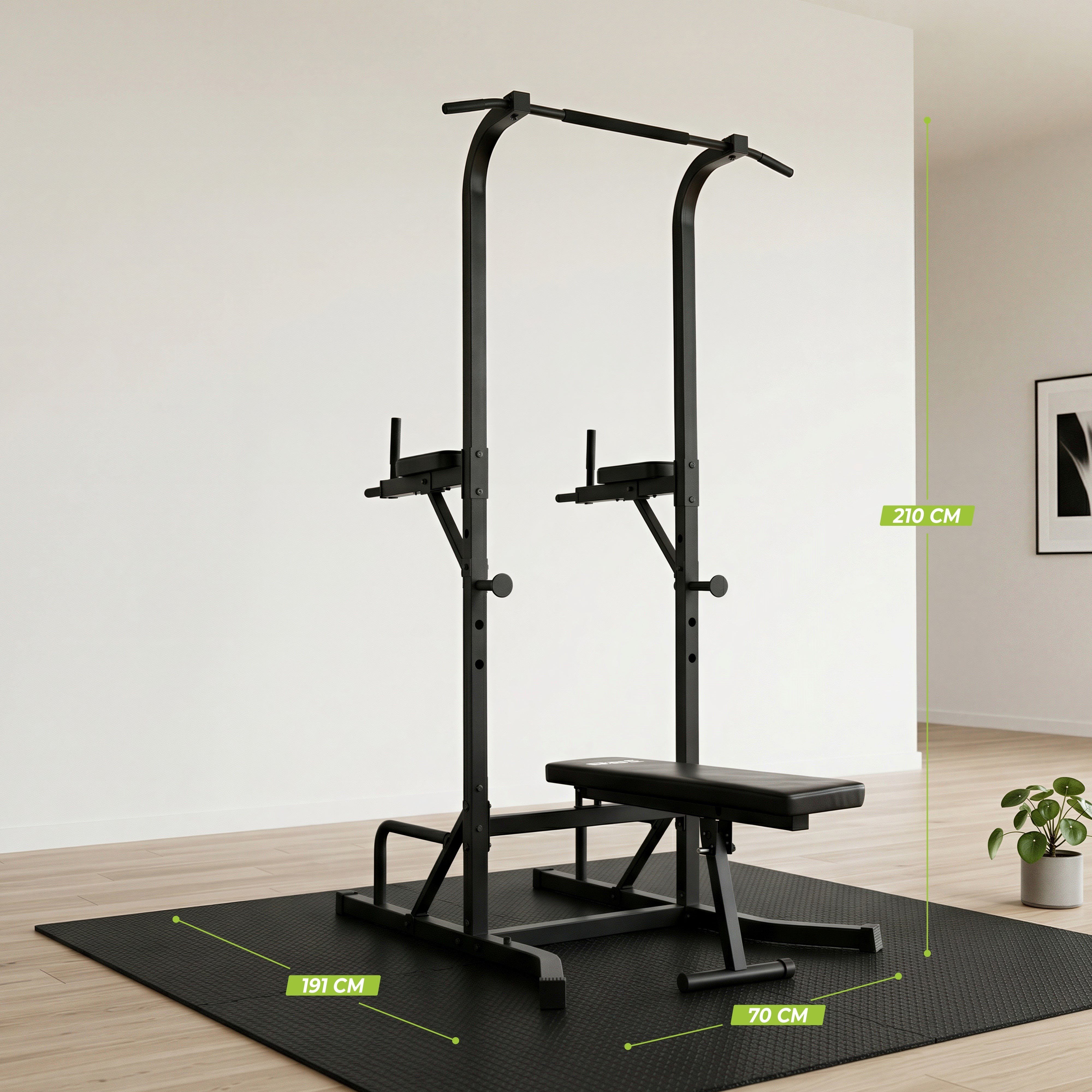 VirtuFit Power Tower Deluxe – Fitness Banklı