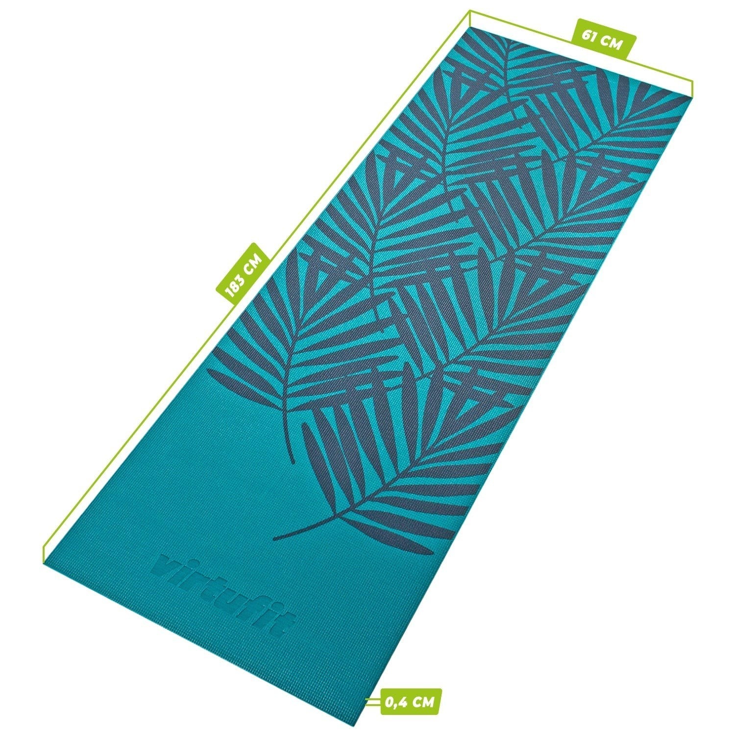 VirtuFit Premium Yoga Matı – 183 × 61 × 0,4 cm – Ocean Green Forest