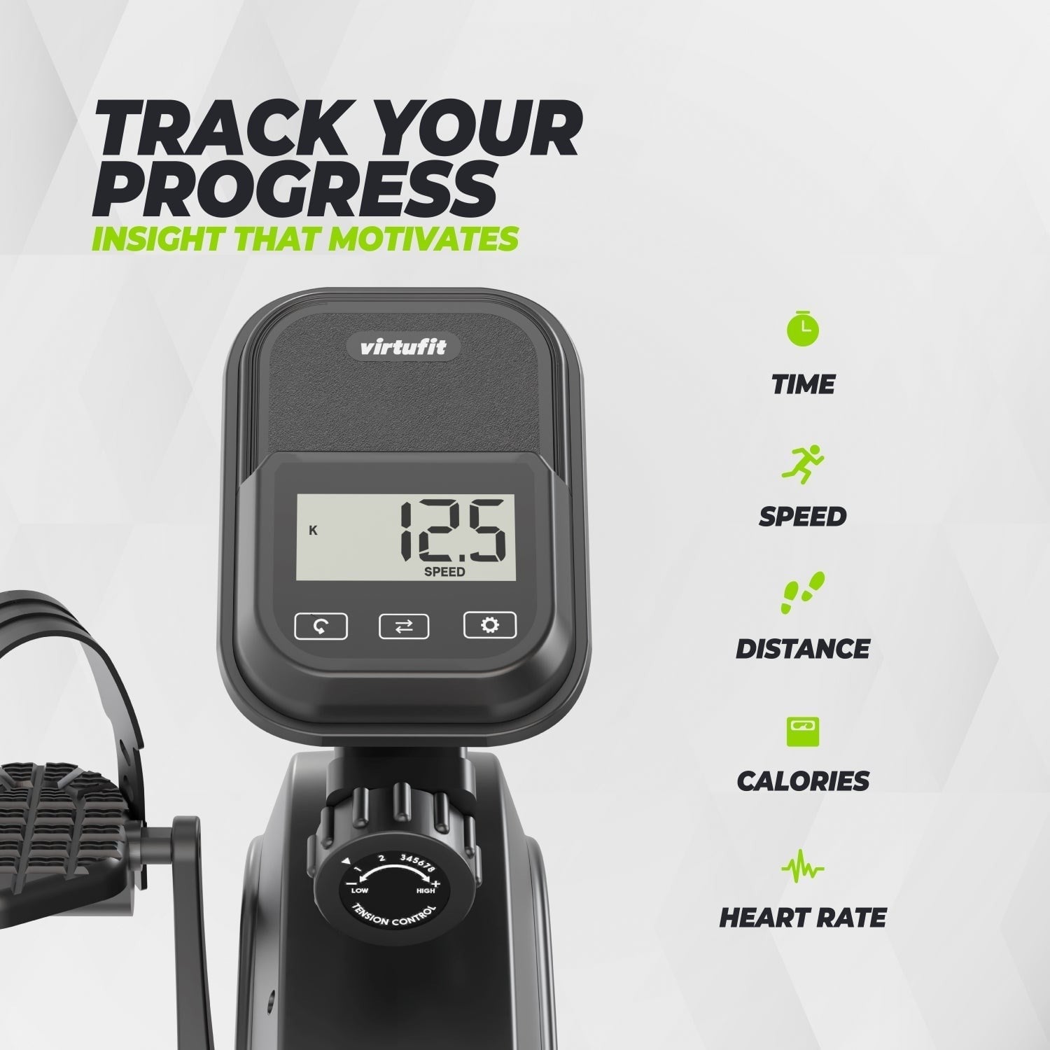 VirtuFit RB100 Yatar Bisiklet (Recumbent Bike) – Sırt Destekli