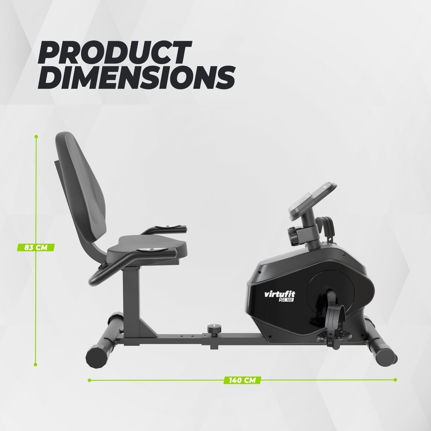 VirtuFit RB100 Yatar Bisiklet (Recumbent Bike) – Sırt Destekli