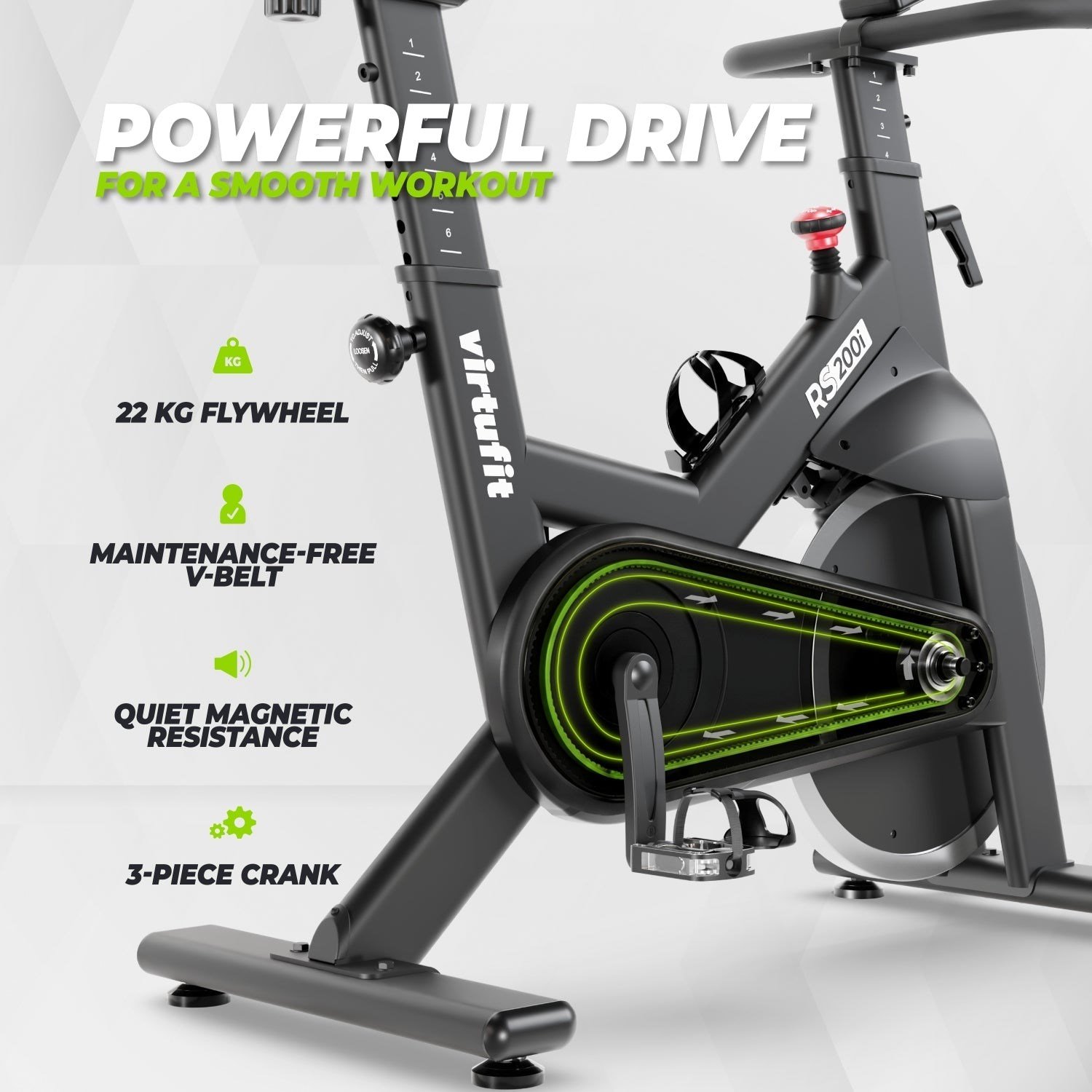 VirtuFit RS200i Indoor Cycle 22 kg Volan – Spinning Bisikleti