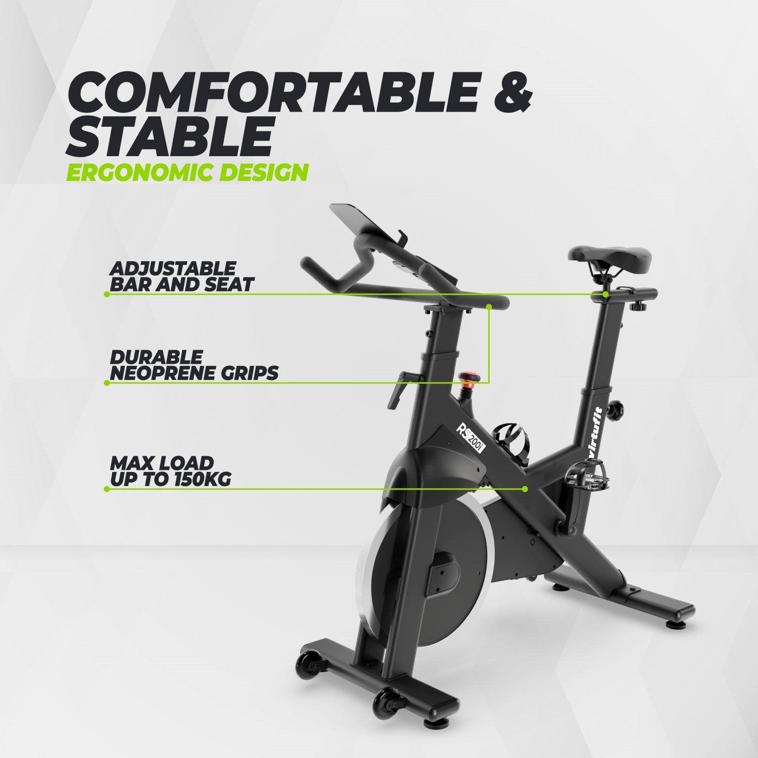 VirtuFit RS200i Indoor Cycle 22 kg Volan – Spinning Bisikleti