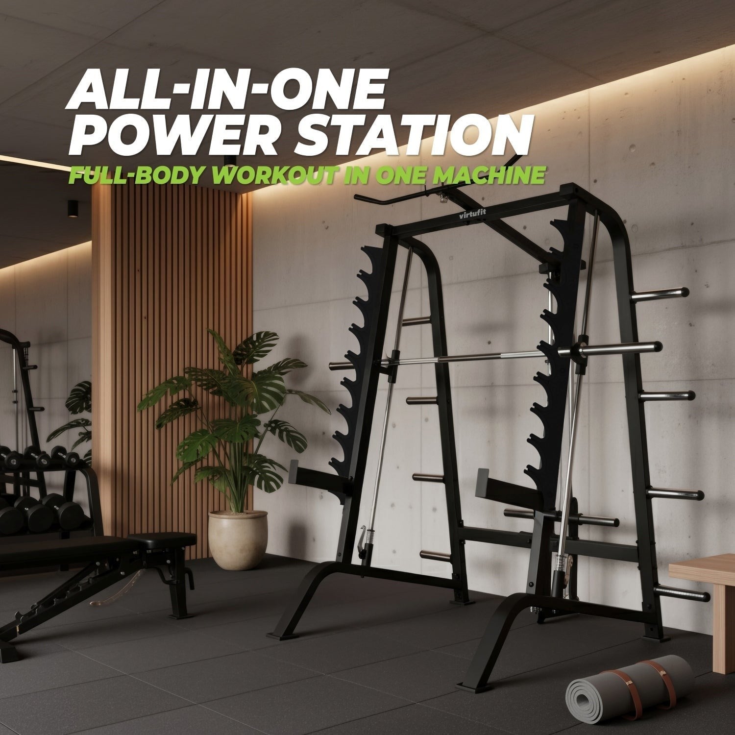 VirtuFit SM100 Smith Machine – Pulley İstasyonlu